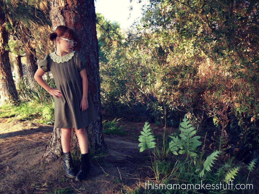 mood designer fabrics crochet collar dress